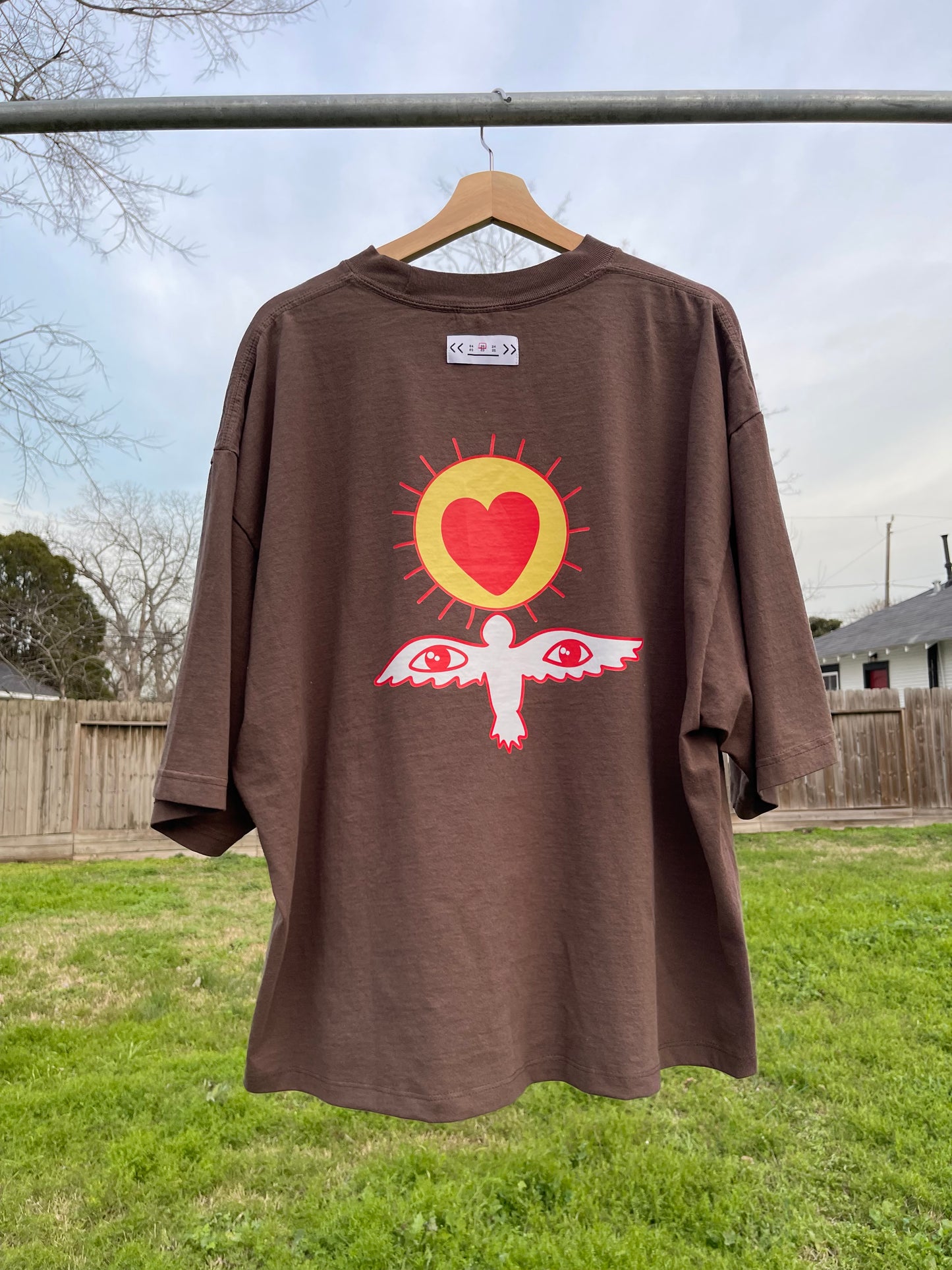 LOVE BIRD Heavyweight Tee in Brown